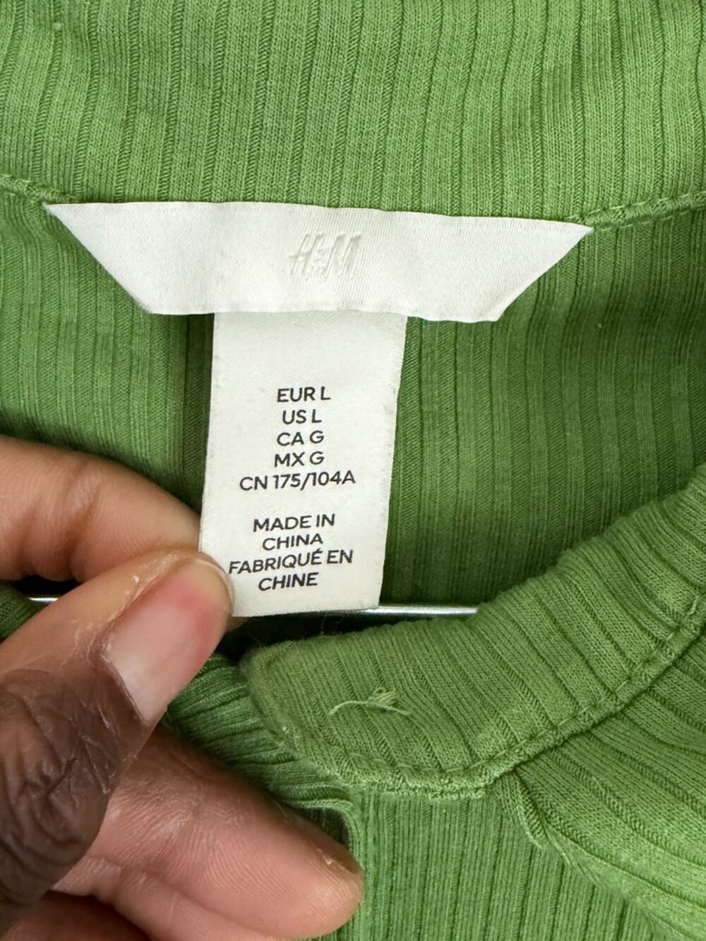 H&M Ribbed Green Body Suit - Picture 4 of 5